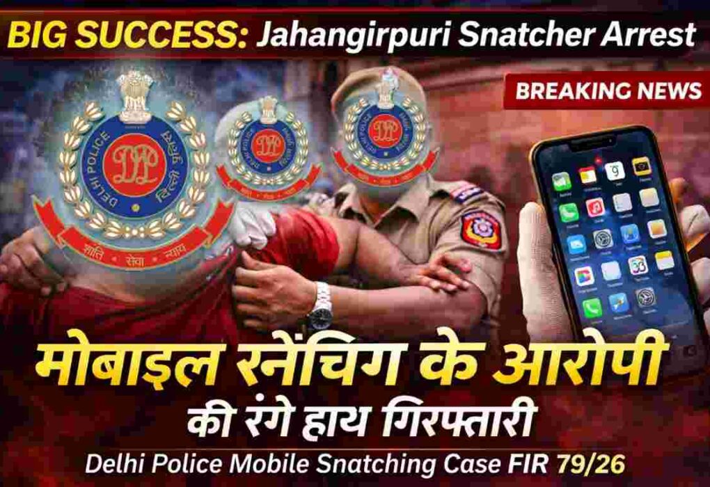 1 Big Success: Jahangirpuri Snatcher Arrest Delhi Police ने मोबाइल झपटमार को रंगे हाथ पकड़ा