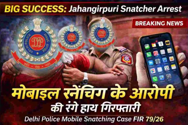 1 Big Success: Jahangirpuri Snatcher Arrest Delhi Police ने मोबाइल झपटमार को रंगे हाथ पकड़ा