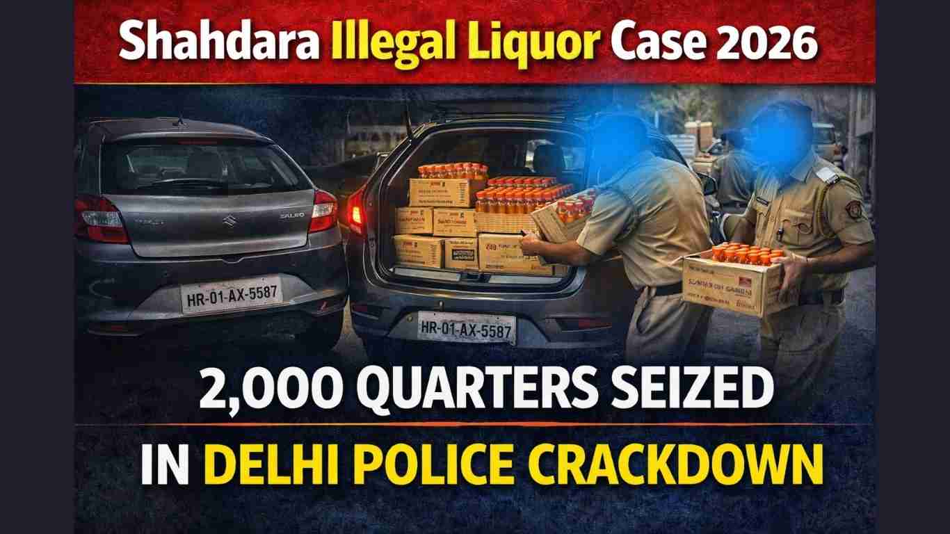 Shahdara Illegal Liquor Case 2026: 2000 Quarters Seized, 1 Shocking Arrest