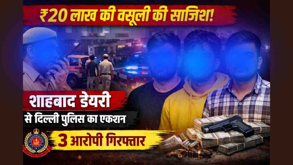 Shahbad Dairy Extortion Case 2026 में दिल्ली पुलिस का मास्टरस्ट्रोक