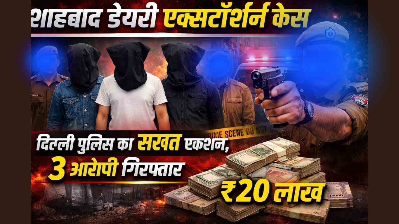 Shahbad Dairy Extortion Case 2026 में दिल्ली पुलिस का मास्टरस्ट्रोक