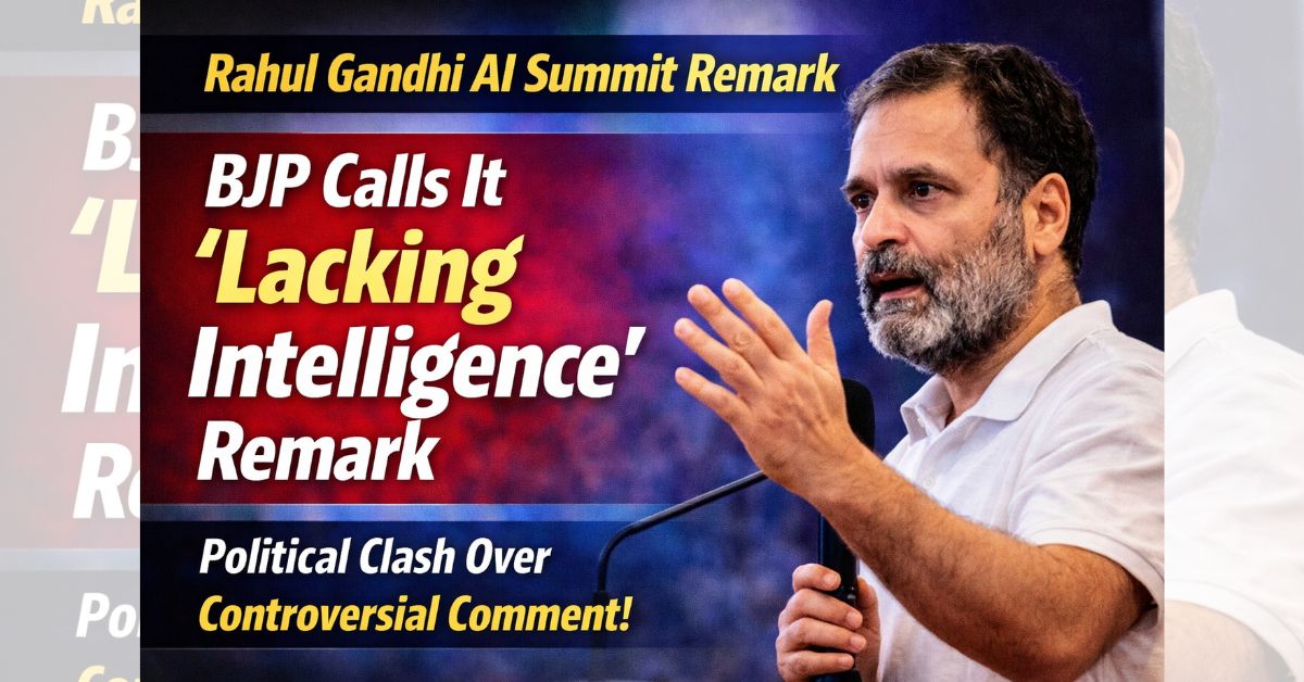 Rahul Gandhi AI Summit Remark