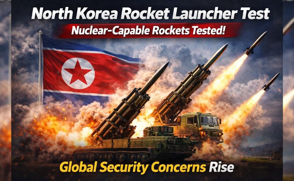 North Korea Rocket Launcher Test